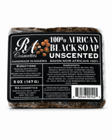 100% African Black Soap Bar - Unscented