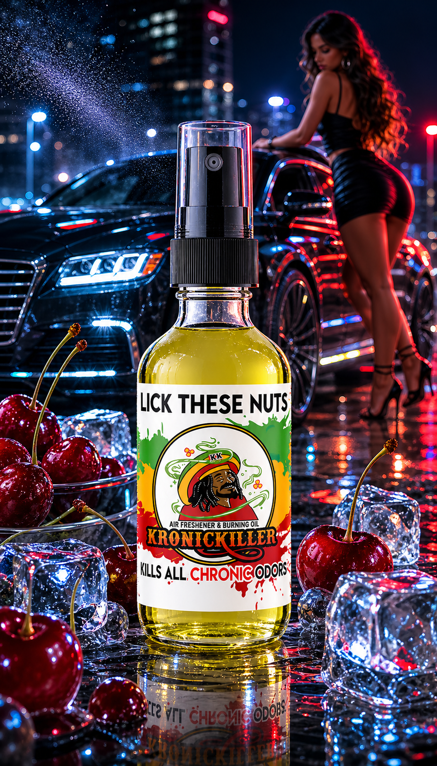 Lick These Nuts – KronicKiller Air Freshener & Burning Oil